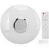 Kuuleyn Plafoniera a LED intelligente da incasso, plafoniera a LED Smart Bluetooth lampada da camera da letto rotonda regolabile ultra sottile che cambia colore 100‑240 V