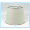 Paolo Rossi Paralume Prime cappello a tronco cono in tessuto avorio e PVC con rifinitura grigio rosa - Produzione Propria - Made in Italy (diametro cm 18)