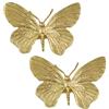 ARMYJY 2 pomelli in ottone per cassetti, pomelli per porta dell'armadio, maniglia dorata, libellula, a forma di farfalla (farfalla)