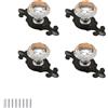 FEEIMOL 4 pezzi Pomelli in Cristalli Maniglie per Mobili Maniglie per Porte Vetro Cristallo Diametro Maniglie per Cassetti Maniglia dell'Armadio Foro Singolo