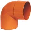 Generico Curva 87.30° in pvc - Colore Arancio - Diametro 80