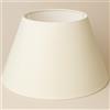 Generico 45 cm Paralume, Tessuto di Cotone con PVC Bianco, Prodotto Artigianale, per Lampada da Tavolo, Piantana (Avorio)