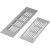 Zelbuck 2 Pezzi Zoccolo Cucina Argentato Sfiato, Griglia Radiatore In Lega Di Alluminio Coperture Sfiato Zoccolo Griglia Sfiato Con Viti for Mobile, Porta Guardaroba, Lavandino(150x400 mm)