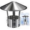 Generico Comignoli Cappello da Camino in Acciaio Inossidabile Resistente Alle Intemperie Tappo per camino da 75mm 110mm 160 mm Cappello del camino per Stufe a legna(100mm)