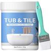 Generico 500g Vernice Per Vasca Da Bagno Bianca Ceramica, Tub & Tile Refinishing Kit, Pittura Per Piastrelle Bagno/ Cucina/ Doccia/ Porcellana/ Lavello/ Ceramica Rinnovo Del Colore E Copertura Superficiale