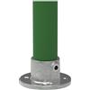 Fenau | Flangia a pavimento, rotonda, Ø 48,3 mm, flangia a parete, flangia a soffitto, supporto, ghisa malleabile, zincata a caldo, viti incl.