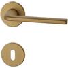 Ghidini Maniglia per porte interne TOY, zama, finitura Z-OSO, con rosetta tonda Ø50x5 e bocchetta foro chiave, ideale per porte con spessore standard di 38-42mm