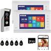 ANJIELO SMART Videocitofono, videocamera WiFi con monitor da 7 pollici, campanello cablato con 1080P, supporta l'ingresso della scheda e il rilevamento del movimento, audio bidirezionale (1 Campanello+2 Monitor)