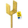 DMX Supporto per pali a U - 6 pezzi - Connettori in legno - Profilo a U - Supporto per pali 90 x 90 cm - Supporto per pali da cemento - Piedini di supporto per pali di recinzione, pali in legno, terrazzo