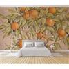 XLMING Rami Di Pittura A Olio Foglie Arance Carta da parati 3D Divano TV fotomurali poster murale Soggiorno camera letto-250cm×170cm