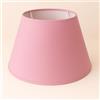 Generico 40 cm Cono Paralume, Tessuto di Cotone con PVC Bianco, Prodotto Artigianale, per Lampada da Tavolo, Piantana (Rosa)