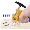 Tissting Tagliapiastrelle Manuale 2 in 1 con 2 Lame di Ricambio E 4 Cuscinetti Kit di Utensili da Taglio in Ceramica Manuale per Taglio Fai-da-te, Rottura di Vetro, Specchio, Piastrelle di Ceramic