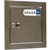 FEINZ Sportello di ispezione per camino 14x14 in acciaio inox - Apertura per camino - Sportello di manutenzione con inserto - Sportello per camino - Sportello di ispezione in metallo verniciato