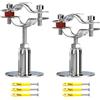 MOUMOUTEN 2 pezzi di staffa di supporto per tubi in acciaio inossidabile 304, staffa di supporto per tubi regolabile da 50-100 mm con viti, per tubi di diametro da 38-40 mm (1,49-1,57)