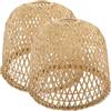 Kichvoe 2 Pezzi Paralume In Bambù Intrecciato Paralume Per Lampadario In Rattan Sostituzione In Vimini Copertura Rustica Per Lampada A Sospensione Per Sala Da Pranzo Arredamento
