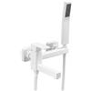 Eaygeall Rubinetto Per Vasca Da Bagno Rubinetto Miscelatore Vasca A Parete Ottone Monocomando, Con Doccetta E Tubo Da 150cm, Per Doccia Da Bagno, Bianco