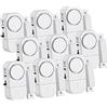 VisorTech sicurezza della finestra: Set da 9 Mini allarmi per porte e finestre, 95 db, 2 anni di durata della batteria (mini allarme, porta finestra allarme, casa)