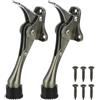 QUARKZMAN Fermaporta kickdown, 2pz Supporto Fermaporta One Touch Kickdown con Punta in Gomma Antiscivolo e Viti 6-Pollici Cavalletto Porta in Metallo per Parte Inferiore Porta, Bronzo