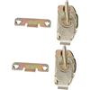 Uonlytech Serrature per Tavolo in Metallo 2 Pezzi Chiusura a Fibbia per Tavoli da Pranzo e Cassetti, Facile Montaggio e Prevenzione Deformazioni