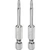 QUARKZMAN 2pz T9 Bit Torx di Sicurezza 1/4 Gambo Esagonale 2 Lungo Acciaio S2 Magnetica Antimanomissione Star Bits Cacciavite Testa Torx con Foro per Rimuovere Viti Fissaggio
