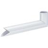 INEFA Doccione 50mm Bianco PVC | Pluviale, pezzo di transizione tubo pluviale, accessorio grondaia, montaggio a incastro facile