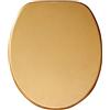 Sanilo Sedile WC, montaggio facile, copriwater con cerniere robuste Oro scintillante