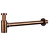 MICE COLLECTION MICE - Sifone per lavabo o bidet, set di scarico - trappola con apertura di pulizia + istruzioni di installazione - Sifone di design, Sifone a tubo oro rosa spazzolato, SCL002/ORC