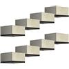 SOTECH Set da 8 Gambe per Mobili MOTEL 35 mm 65 x 65 mm Effetto Acciaio Inox Piedini per Divano in Alluminio