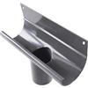 Renoplast® R50 Scatole di grondaia a gancio in alluminio | DN 40 mm Grigio | Grondaia pluviale Profili in lamiera per il drenaggio del tetto | Casa da giardino Carport Terrazza | Grondaia per il tetto