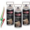 Generico SET 3 BOMBOLETTE DI RESINA IMPREGNANTE SPRAY PROTETTIVO PER LEGNO TRASPARENTE 400ml MADE IN ITALY