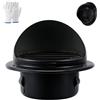 Generico 70mm-120mm Griglia Aerazione Rotonda, Nero 304 Acciaio Inox Griglie di Ventilazione per Muro Esterno, Tubo Cappa Aspirante Cucina con Rete Anti Insetti, Incastro, Guanti Inclusi(120mm/4.7in)