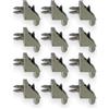Generisch Supporto per pavimento di ricambio adatto per IKEA PAX BILLY KOMPLEMENT compatibile con supporto per armadio, ripiani (grigio, 12 pezzi)