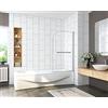 OCEAN ITALY S.R.L. Sopravasca da Bagno Doccia 70xH.130cm Vetro 5mm Maniglia Portasciugamani