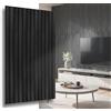 I K H E Malarka Pannelli da parete in polistirolo 3D, pannelli da soffitto, XL, decorativi, lamelle in polistirolo, imitazione, soffitto, rivestimento da parete, spessore 3 mm, 100 x 50 cm, 6 m², 12 pezzi (nero 3D