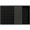 PRIMAGRAN Lavello da Cucina Tutto Nero 78x50cm, Lavandino in Granito a 1 vasca + Set di accessori, Lavabo da Cucina Incasso al Mobile 50cm - Copenhagen Top S561