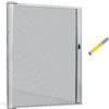 kolidur Zanzariera Porta Finestra A Rullo Scorrevole con Sistema di Riduzione in Alluminio - 150x250 con Frizione- Fai Da Te - (Bianco, 150x250)