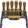 INGCO Set cacciaviti di precisione professionali (14 pezzi) magnetici con dispenser da banco HKSD1428