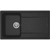 Generico Elleci Lavello Incasso Life 400 1 Vasca con gocciolatoio 86×50 Nero Granitek LG240040