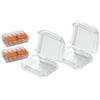 WAGO Zenitech - Set di 2 scatole di connessione impermeabili IPX8 Happy Medium + 4 terminali di connessione Wago a 2 ingressi S221 - Grigio