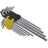 US PRO Tools - Set di chiavi a stella torx, extra lunghe, a prova di manomissione, 9 pezzi, T10 - T50 2236