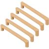 generic 5 pomelli in legno di faggio massiccio, maniglie per armadietti, cassetti, maniglie per armadio, comò, armadio, porta, decorazione per la casa, mobili, distanza foro 192 mm