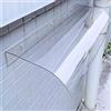 kefu01 Pensilina Tettoia per Porta Curva Trasparente,Tendalino per Finestra Invisibile,Garden Pensilina da Esterno,Copriporta in Policarbonato Autopulente Muto Anti-UV Antipioggia (40x70cm/16x28)