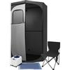 pochcicou Sauna a vapore portatile, 1350 W, 220 V, con generatore di vapore, 3 litri, 9 livelli di calore, telecomando e sedia pieghevole, sauna domestica può alleviare la fatica