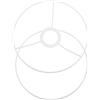 DONFAMDS Telaio per Paralume Rotondo in Ferro E27, Anello Porta Paralume Elegante per Lampade da Tavolo e Casa, Design Multifunzionale e Uso Versatile