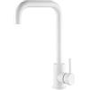 VR VETRINEINRETE Vetrineinrete® Rubinetto per lavello da cucina a canna alta quadrata miscelatore per lavandino orientabile (Bianco)