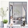 WLMLDM Zanzariera Magnetica per Porta 130x240cm Magneti Rete Anti Zanzare Chiusura Automatica Tenda Porta Magnetica Punch 0 per Esterna Corridoio Terrazzo Grigio