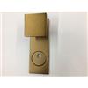 SECUREMME KIT COMO SECUREMME PLACCA+POMO QUADRO IN ALLUMINIO BRONZATO F4 SINGOLA PER PORTA BLINDATA Q8 FORO CILINDRO PREDISPOSTO PER IL POMOLO