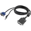 Ruilogod DVI Laptop 30 + 5 pin a VGA a 15 pin e USB 1,8 m cavo adattatore cavo Wire