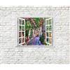 murando PREMIUM Carta da parati Finestre 500x350 cm Fotomurali in TNT Murale alla moda Decorazione da Muro XXL Poster Gigante Design Carta per Pareti Soggiorno Italia Toscana corsia c-C-0433-a-a