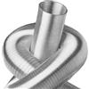 Intelmann Tubo flessibile in alluminio 3 m (monostrato)/5 m (a doppio strato) DN 50 63 71 76 80 100 125 150 160 180 200 224 250, per ventilazione, Argento